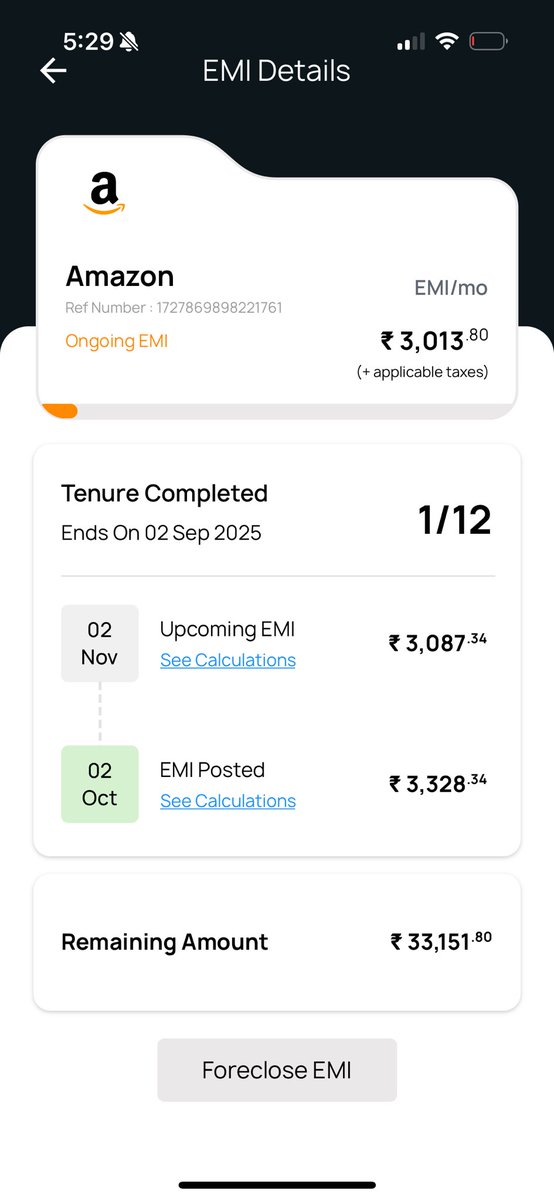 niteshtiwari49's tweet image. @GetOneCardIN 

I purchased a laptop through amazon &amp;amp; paid using one card and made emis 
But our order is cancelled of laptop 

But 
Emis of laptop is still showing on Onecard app,  

please resolve the issue My contact number is 8802093516

#emis #unresolvedissue #onecarderror