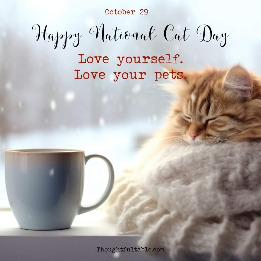 OneStepGrl's tweet image. Happy #NationalCatDay, though, as a cat mum, it's cat day every day 😻.

❤️🐾🐱🐈

#NationalCatDay #October29th 
💗 🐾🐈‍⬛