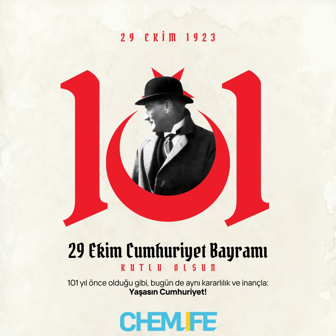 CUMHURİYETİMİZ 101 Yaşında...
"Cumhuriyet Kimsesizlerin Kimsesidir" Cumhuriyetimiz, milletimizin en kutsal hazinesi en değerli yuvasıdır. Ne mutlu bu değeri yüreğinde yaşatanlara.