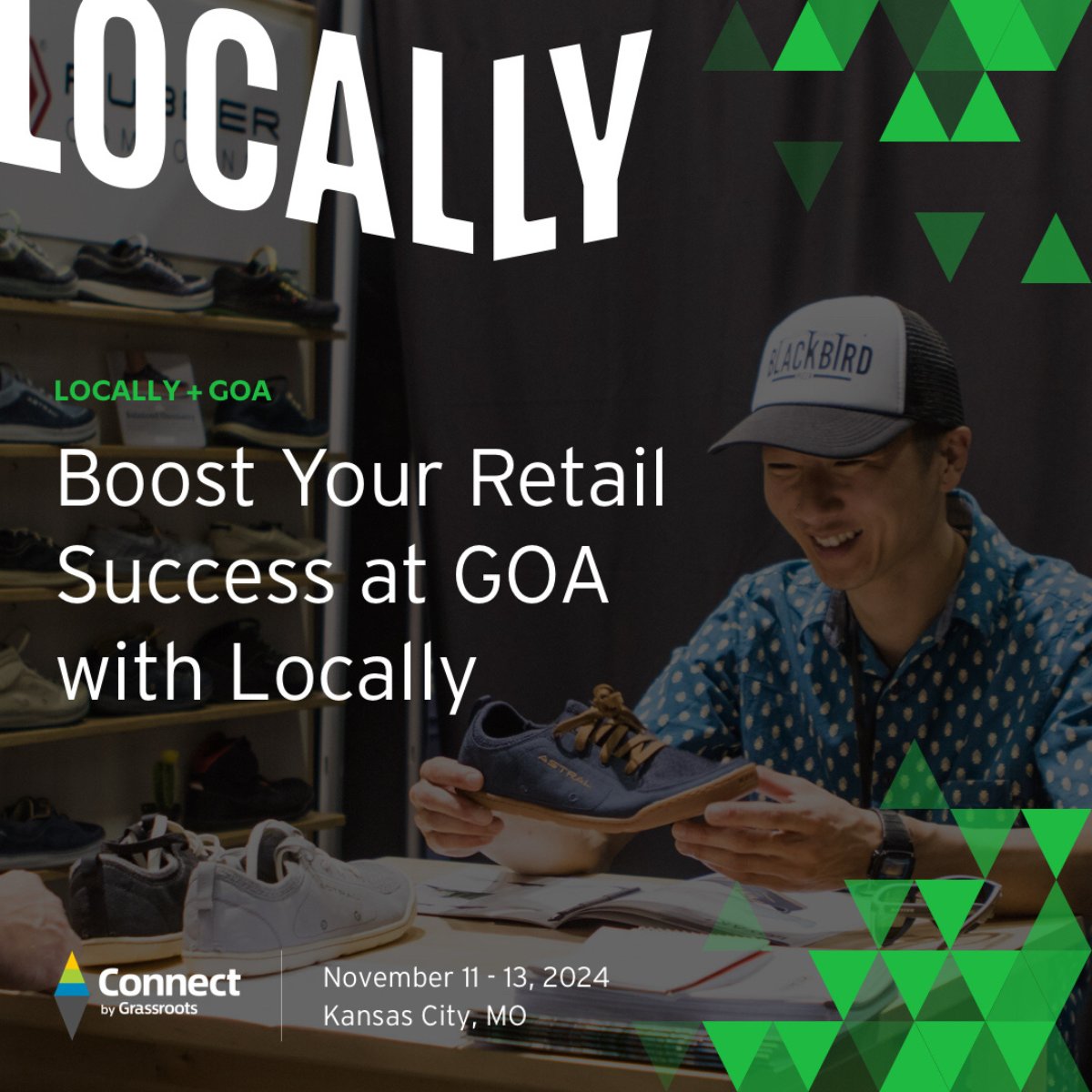 Locally will be at Grassroots Outdoor Alliance Connect!🌿

We’re bringing our best-in-class online-to-offline shopping solutions to the table, ready to help you bridge the gap between online research and in-store purchases. 

#GrassrootsConnect #ShopLocal #OutdoorRetail #Locally