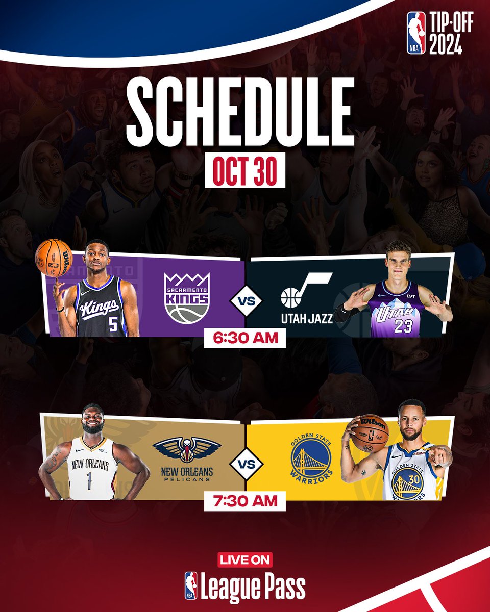 NBAIndia's tweet photo. A fantastic 4๏ธโฃ game slate coming your way๐คฉ
Watch all these ๐ matches tomorrow LIVE, only on #NBALeaguePass ๐ซ
https://t.co/H2TMcgLlFa ๐
#TipOff24 https://t.co/HtGoRelpSs