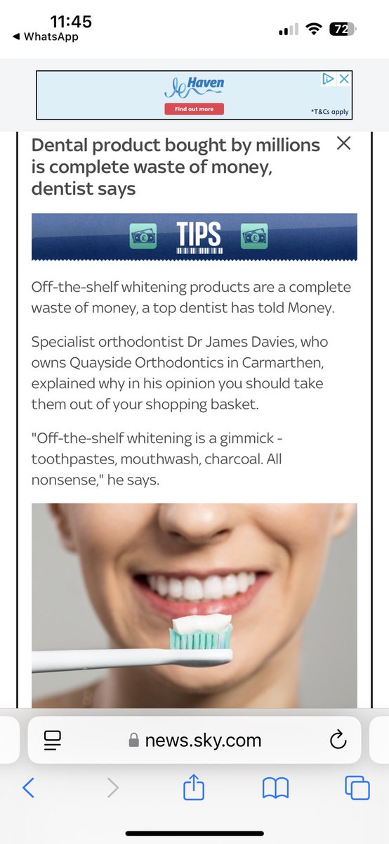 stephendentist's tweet photo. Most whitening products over the counter do t work— save your money go straight for professional products that do https://t.co/8gaiMAuzjk