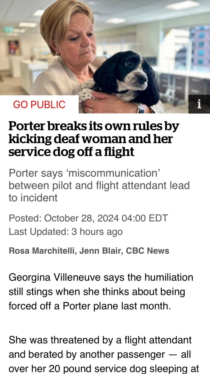 Really?! <a href="/porterairlines/">Porter Airlines</a> 
Please tell us about how this “flight attendant” and their attitude will be remediated. We would love to hear.
When will the bullying, humiliation and harassment stop??
