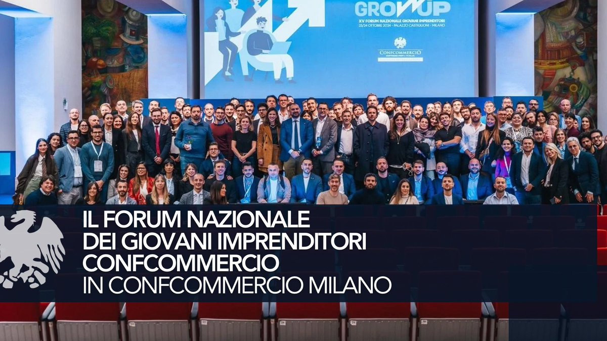 🔵 In Confcommercio Milano il Forum nazionale dei Giovani Imprenditori Confcommercio, giunto alla sua quindicesima edizione, intitolata Grow Up

👉 youtu.be/tAxqQWJIK-I