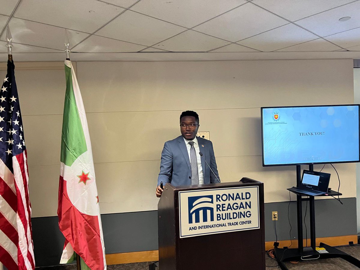THIERRYGAV83's tweet photo. “Exciting strides for #Burundi’s future! 🇧🇮 Met with American investors at the Ronald Reagan Building in Washington, DC, to lay the groundwork for the upcoming Economic Development Conference in Burundi on Dec 5-6. A promising opportunity to foster collaboration and growth in #Africa’s economic landscape. Let’s build a brighter future together! 🌍 #EconomicDevelopment #AfricaRising #USBurundiRelations”