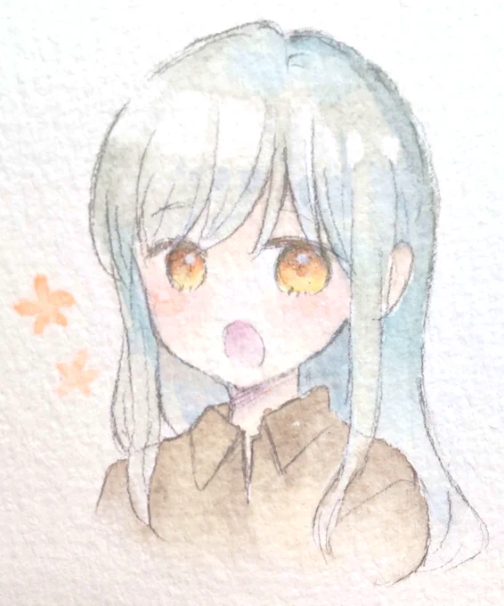 卯花さんと水彩会をやりました!!水彩やるのめちゃくちゃ久しぶりだった!楽しかったー!!卯花さんとやったので練習に描いたうのつかちゃん(エッセイ描く時の卯花さんのアバター) 