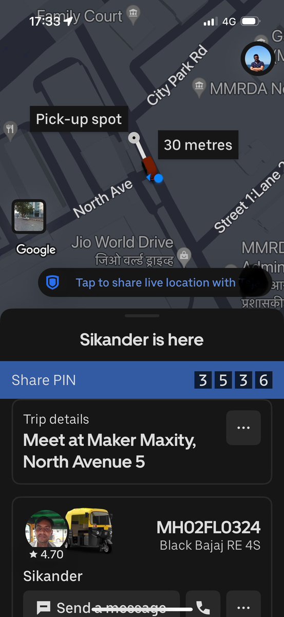 over_underscore's tweet photo. @Uber_Mumbai @Uber_India This rickshaw guy accepted by ride request and then when i came next to the rick he was missing. When i called he answered after a while and told me that you have cancelled it. Obviously I didn’t. Is this ethical??? @MTPHereToHelp https://t.co/xpQOx4x5s5