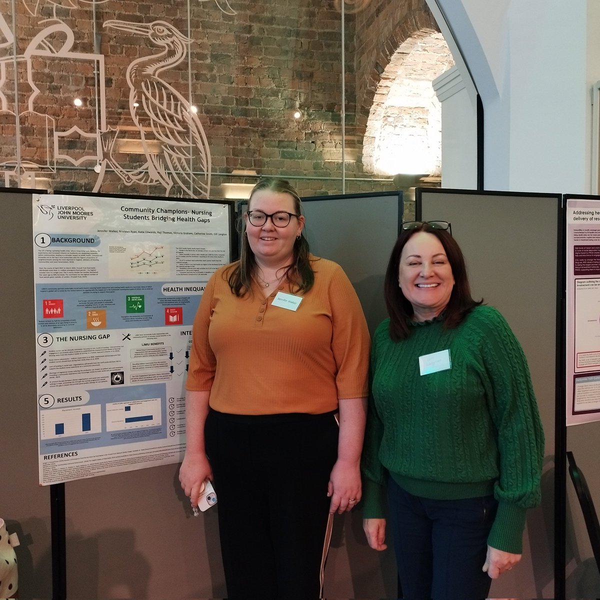 The team presenting their poster on civic engagement placements # ljmu # liverpoolchange