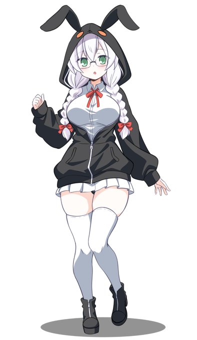 新しいウサギさんパーカーハナコ 