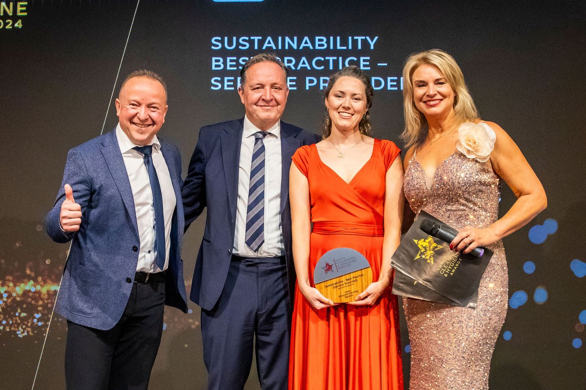 Cheers to <a href="/PrincipleClean/">Principle Cleaning Services</a> for their award in Sustainability Best Practice (Service Provider)! Their newly launched ESG strategy, focused on transparency and accountability, is truly setting an example. #SustainableBusiness #ESGLeadership #ECHAwards2024