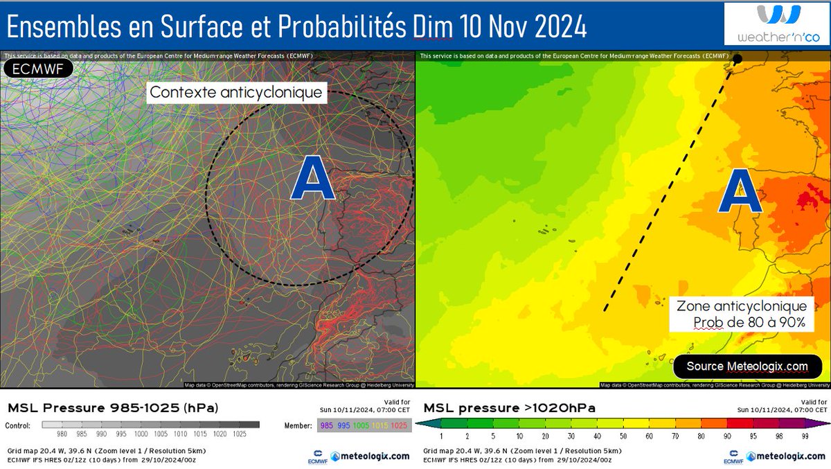 weathernco's tweet photo. Avec les cartes d'altitude et un Jet méridien bien installé sur le proche atlantique, rien de tel pour figer la séquence de temps. https://t.co/QWAA4v9sjz