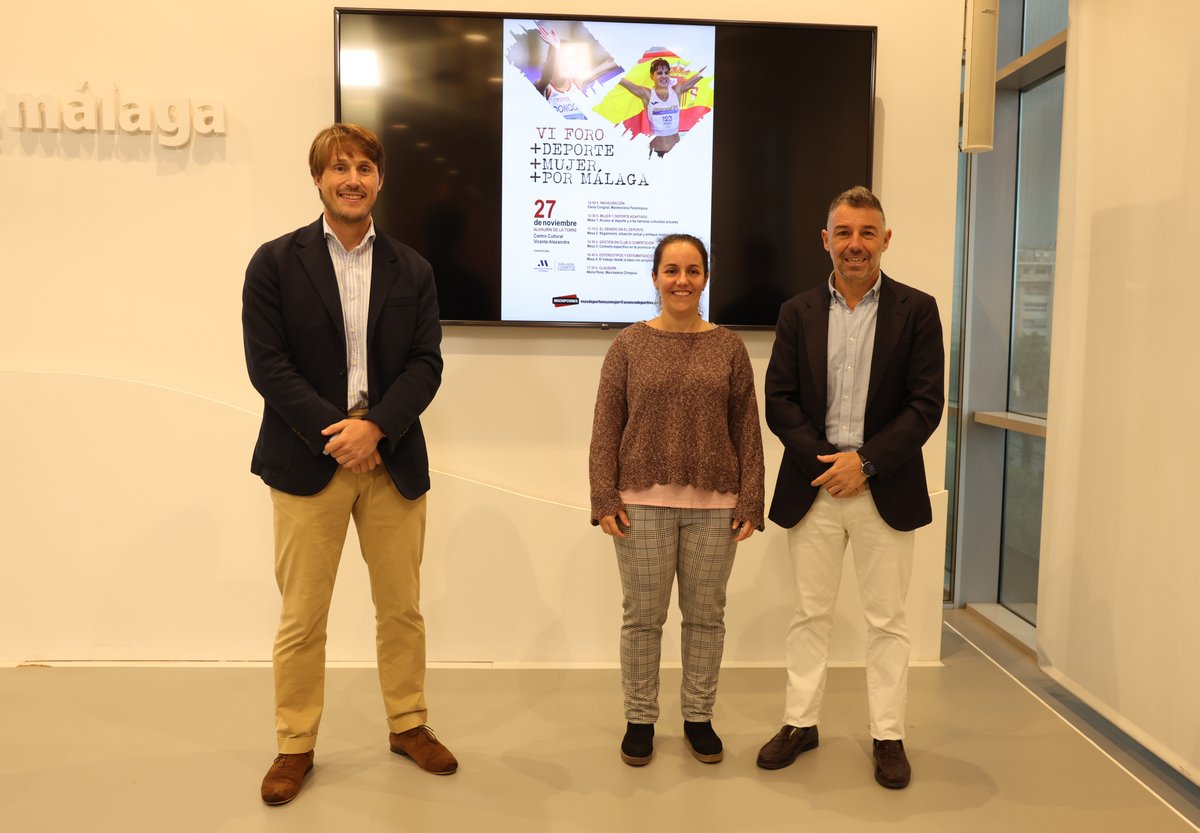 diputacionMLG's tweet photo. 👟#Deportistas y #expertas participarán el 27 de noviembre en el Foro ‘Más Deporte, Más #Mujer’ de la @diputacionMLG.
📌Se celebrará en el Centro Cultural Vicente Aleixandre de Alhaurín de la Torre.
🔗https://t.co/2rw0TC5ukQ https://t.co/5fkPYOMQo1