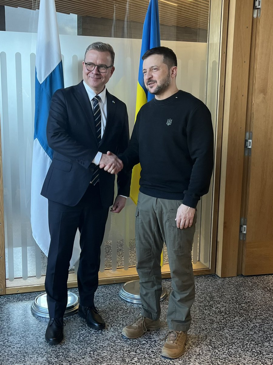Petteri Orpo (@petteriorpo) on Twitter photo Had an very good bilateral discussion with president <a href="/ZelenskyyUa/">Volodymyr Zelenskyy / Володимир Зеленський</a> today. It is clear that more needs to be done. Our strong support for Ukraine will continue. 🇫🇮🇺🇦 Had an very good bilateral discussion with president <a href="/ZelenskyyUa/">Volodymyr Zelenskyy / Володимир Зеленський</a> today. It is clear that more needs to be done. Our strong support for Ukraine will continue. 🇫🇮🇺🇦