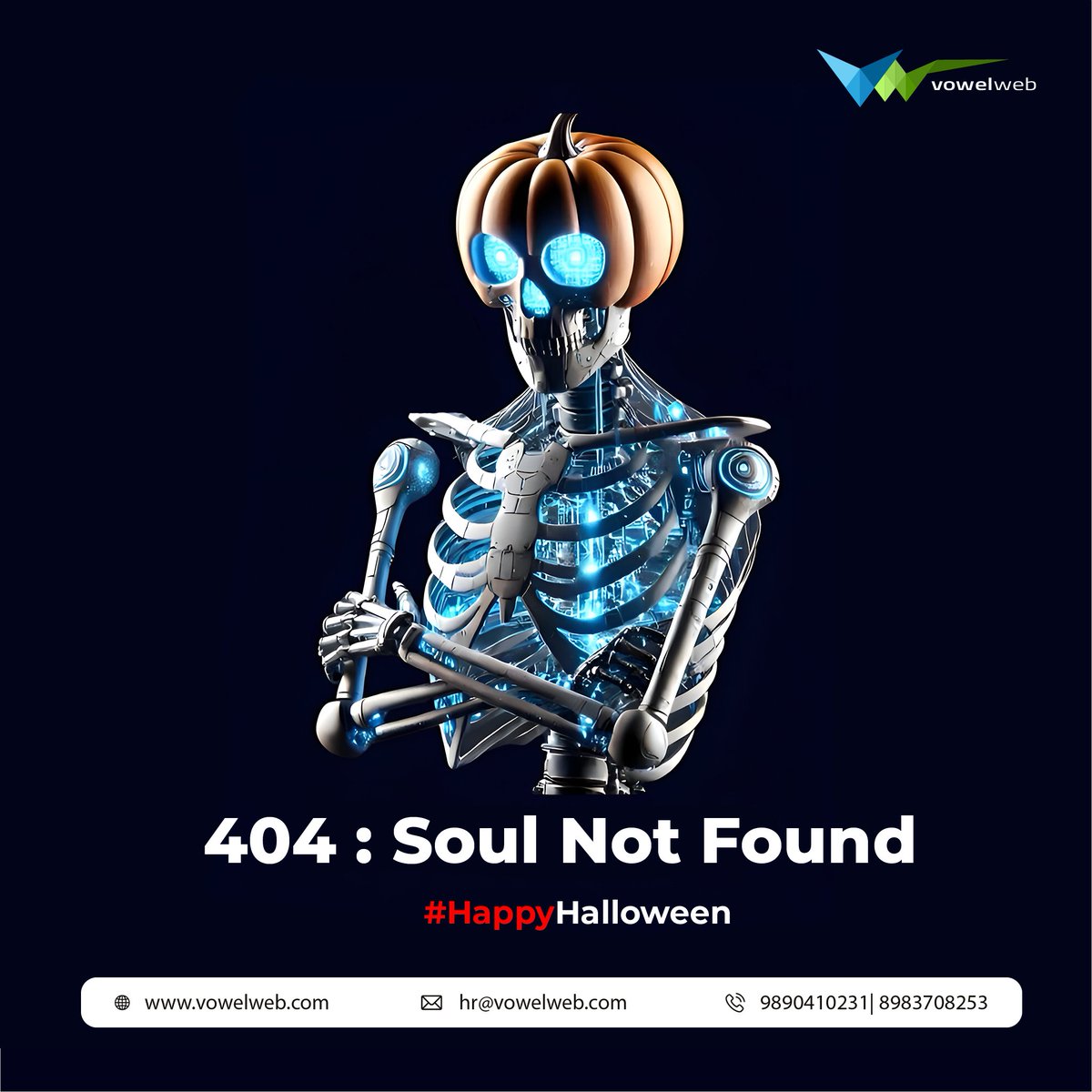 vowelweb's tweet photo. Wishing you a Halloween filled with creative campaigns and no tricks in your metrics! Let’s conjure up some spooky good results! 🎃📈 #HappyHalloween"
.
.
.
#HappyHalloween #TechSpooktacular #DigitalFrights #SpookySeason #HalloweenVibes #CodeAndCreeps #TrickOrTreat #Vowelweb https://t.co/6uqgXUZ8fC