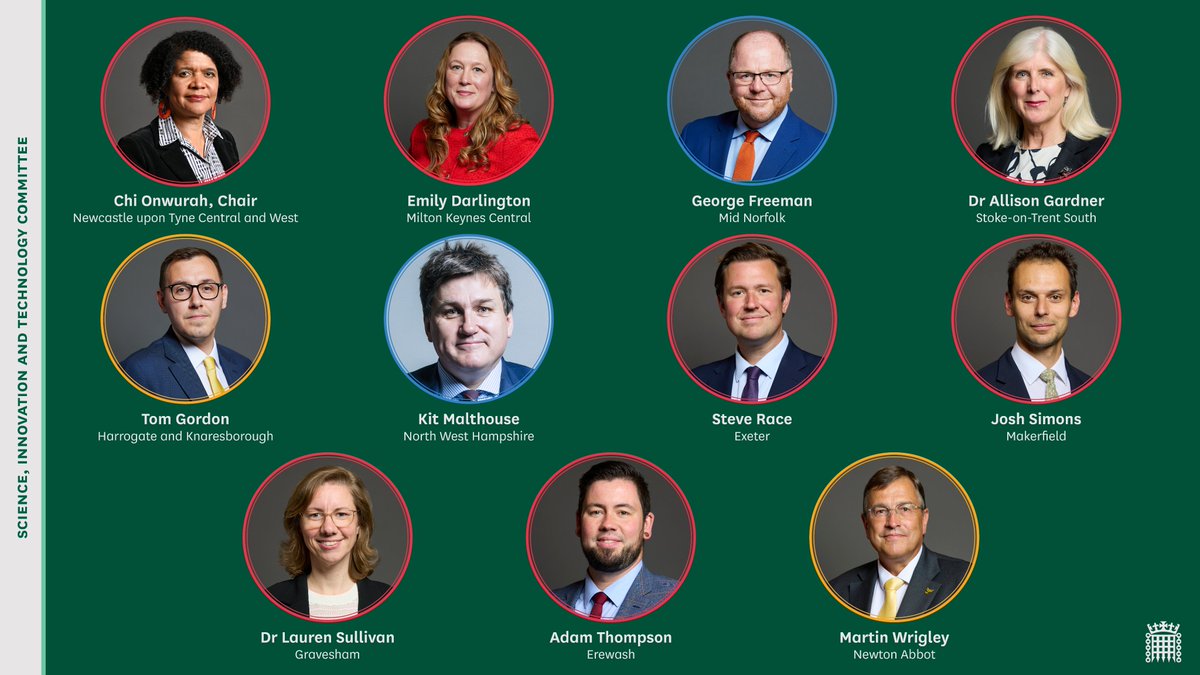 The following MPs have been appointed to the Science, Innovation and Technology Committee and our business can now begin.

Find out more: committees.parliament.uk/committee/135/…