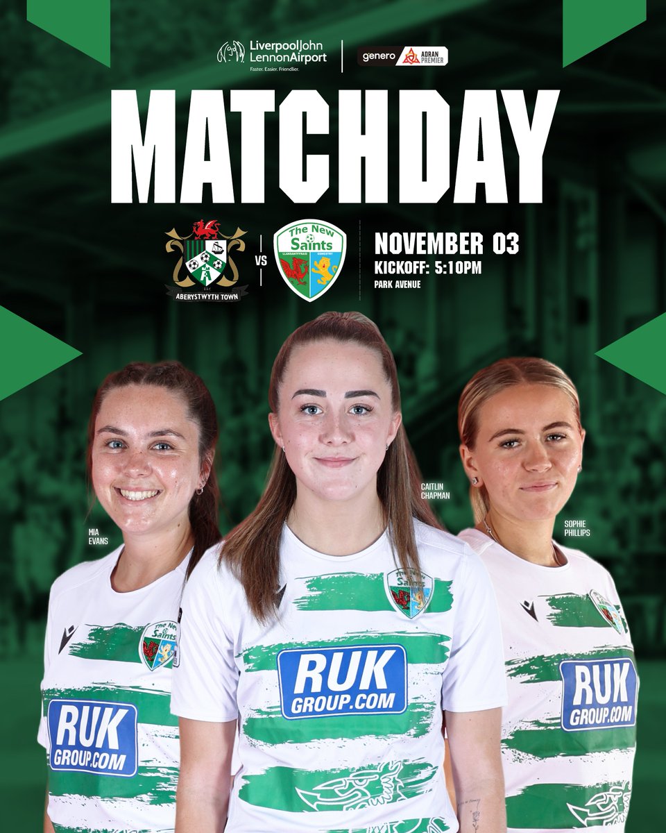 tnsfcwomen's tweet photo. 🟢 MATCHDAY ⚪️

🆚 Aberystwyth Town
🏟️ Park Avenue
⌚️ 5:10pm KO
🏆 Genero Adran Premier
📺 https://t.co/QXu4G9Hutz
🎟 £5 adults, £3 students, U16s free 

#GeneroAdranPremier https://t.co/M55ooVpZIN