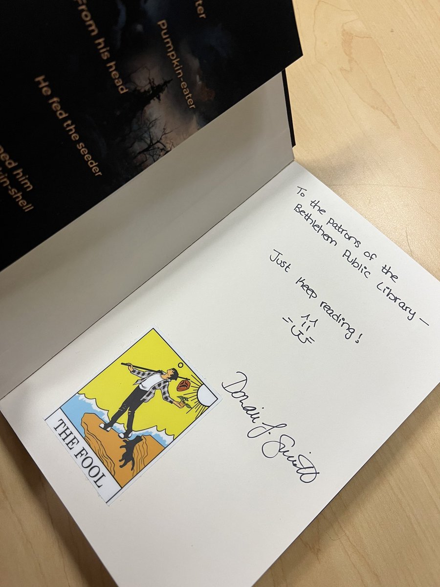 DorianSinnott's tweet image. Shoutout to the Bethlehem Public Library for having me last night 📚 I had a great time doing a reading, a short Q&amp;amp;A, and signing some books. Thanks to everyone who helped put this together!