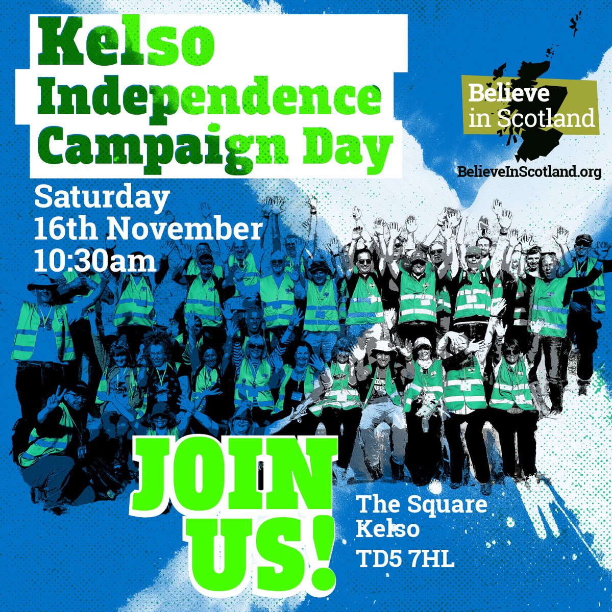 🤝 Join us in Kelso for another Independence campaign day on Saturday the 16th of November: bit.ly/3YpiQnp

🏴󠁧󠁢󠁳󠁣󠁴󠁿 We will be talking to locals and delivering our 8-page Scottish Borders Specific Pamphlet to every door in the town.