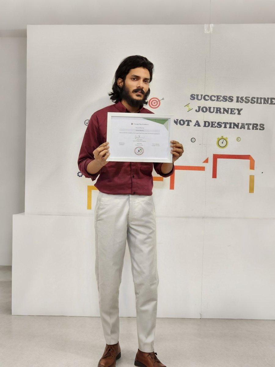 SkiDeveloper's tweet photo. 🤩I'm excited to share that I've successfully earned the Google Play Store Listing Certificate from Google Play Academy! This certification reinforces my expertise in optimizing app listings for visibility, engagement, and downloads on the Google Play Store.#GooglePlayCertified https://t.co/mj46hyVozC