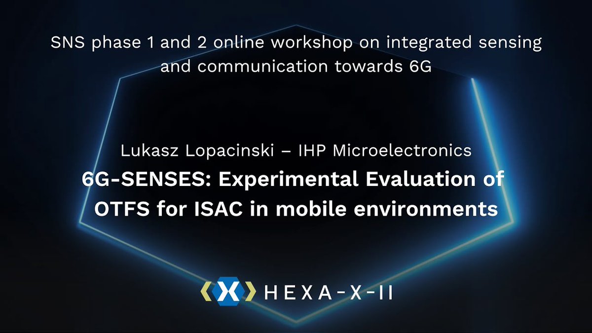 In dynamic mobile environments, OTFS may be key for ISAC. Lukasz Lopacinski presents the 6G-SENSES project’s latest findings, paving the way for robust future applications.  

🎥 Learn more: youtu.be/WFKWKgjG4BU

#HexaXii #OTFS #6GSENSES #6GResearch #SNSJU