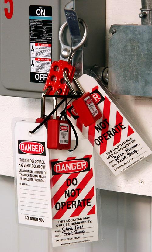usgraphics's tweet photo. LOTO (Lock-Out-Tag-Out) cards exemplify peak analog goodness: combining a physical tag, industrial graphics, and a locking mechanism—a critical safety tool to prevent unintentional and unauthorized actions during maintenance. 🧵 https://t.co/9vpVwuMkUF