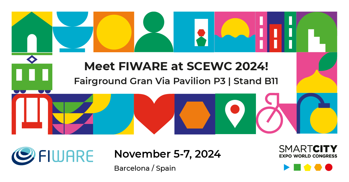 Only days to #SCEWC24 in Barcelona! Join FIWARE to be part of the latest in Smart Cities and Urban Innovation!

Find us at📍Pavillion 3 - Stand B11 with partners like ADDIX, Red Hat and AWS. Don't miss this opportunity, be there.

Free Visitor Pass 👉 lnkd.in/dSFaP9nn