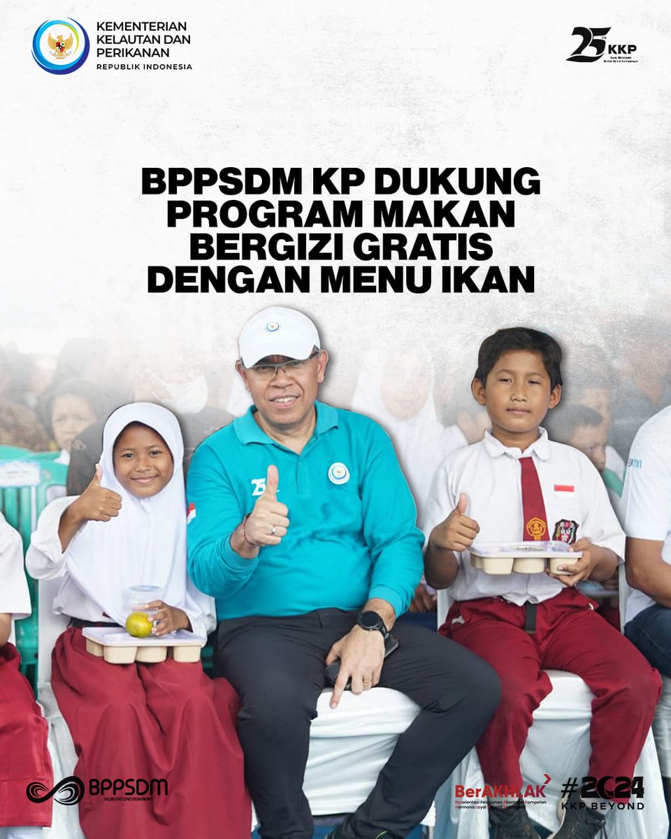 bppsdm_pusluh (@pusluh_bppsdm) on Twitter photo #SobatBahari, dalam rangkaian #HUT25KKP, <a href="/kkpgoid/">KKP RI</a> menyelenggarakan Program Makan Bergizi Gratis Menu Ikan yang dilakukan serentak di seluruh jajaran Kementerian Kelautan dan Perikanan
#2024KKPBeyond #SDMKP #SDMUnggul #EkonomiBiru #Gemarikan <a href="/saktitrenggono/">Sakti Wahyu Trenggono</a> <a href="/in_radiarta/">INRadiarta</a> #SobatBahari, dalam rangkaian #HUT25KKP, <a href="/kkpgoid/">KKP RI</a> menyelenggarakan Program Makan Bergizi Gratis Menu Ikan yang dilakukan serentak di seluruh jajaran Kementerian Kelautan dan Perikanan
#2024KKPBeyond #SDMKP #SDMUnggul #EkonomiBiru #Gemarikan <a href="/saktitrenggono/">Sakti Wahyu Trenggono</a> <a href="/in_radiarta/">INRadiarta</a>