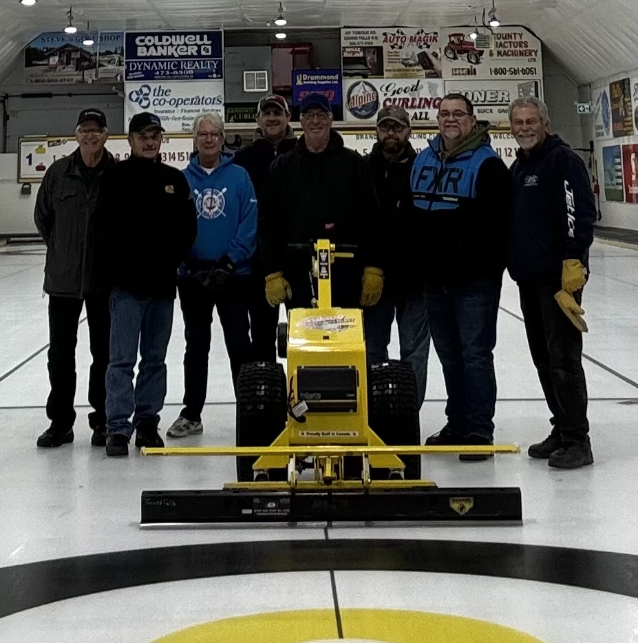 Congratulations to these seven Curling Club Ice Technicians on their completion of the Ice Technician Workshop last weekend in Grand Falls…shown here with course facilitator, Chris Tapley.