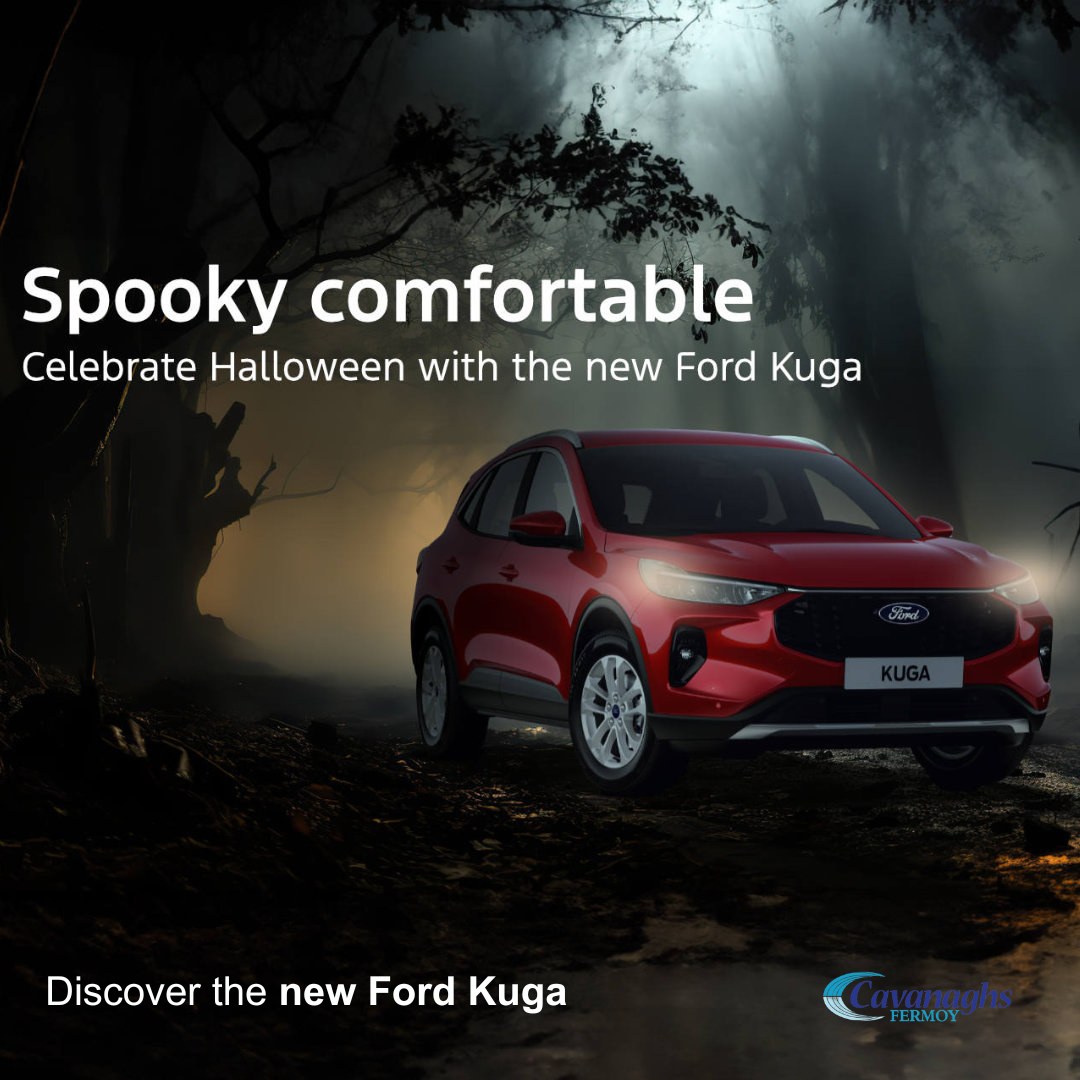 Spooky comfortable, just in time for Halloween! 👻
With its bold design and cutting-edge features, it's the perfect vehicle to tackle any adventure – day or night.
Whether you're trick-or-treating or just enjoying the open road #FordKuga will keep you comfortable all the way