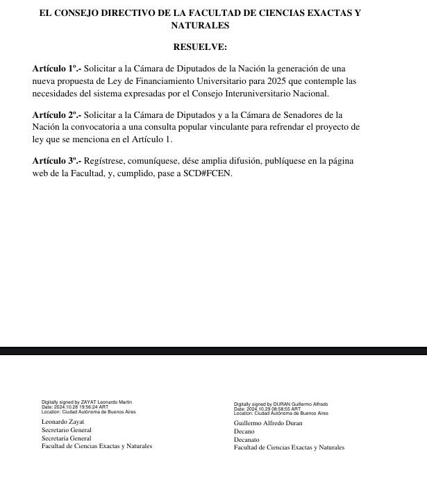 arilijalad's tweet photo. La Facultad de Exactas de la UBA le pide a Diputados que llame a una Consulta Popular Vinculante por el presupuesto universitario. 

Es un mecanismo que está en el artículo 40 de la Constitución. Y si la ciudadanía vota Milei no lo puede vetar. https://t.co/eB20Qq1LSB