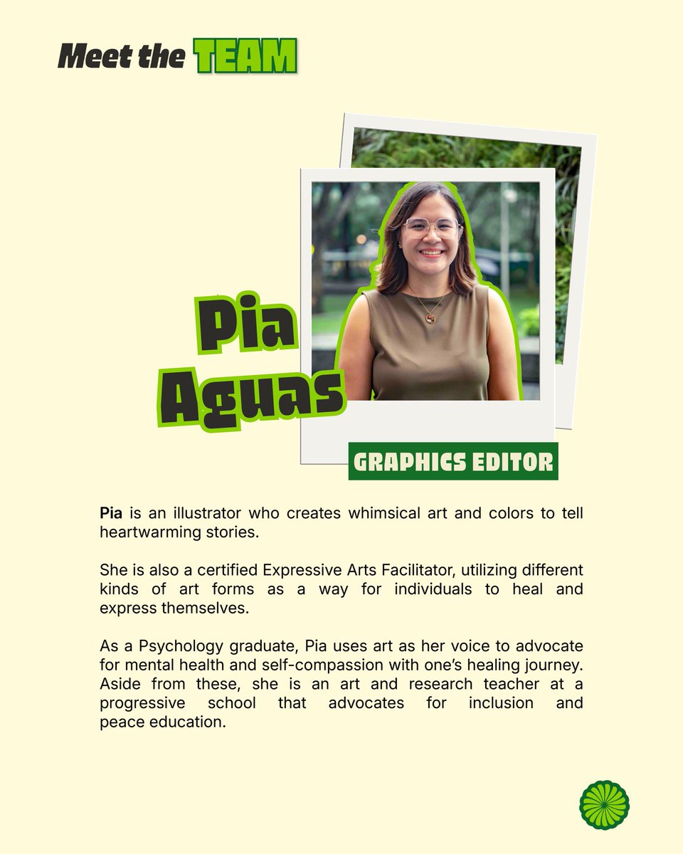 ologistph's tweet image. We are bright, passionate individuals ready to craft engaging and relevant Philippine-centric science and research content. Meet #OlogistPH’s design editors! 🎨🖌️📸🎞️

Keep following our socials for more. ✨

#ScienceOnYourWavelength #SciencePH #PinoyScience #Scicomm