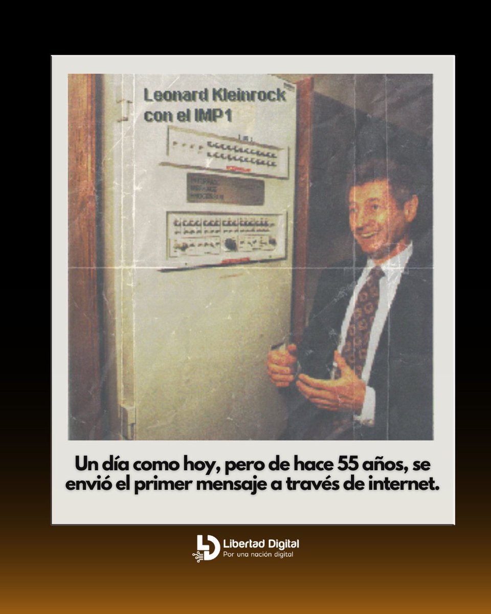 29 de octubre de 1969: el mundo cambió con un "LOGIN" incompleto. Ese día, hace 55 años, el primer mensaje fue enviado por internet entre dos computadoras en California. 🌎💻 🚀✨

#HistoriaDigital #PrimerMensaje #RevoluciónTecnológica #Internet