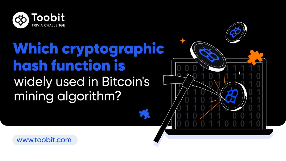 Toobit_official's tweet image. Think you know the core of #Bitcoinmining? 🧠 Drop your answer below! 

#ToobitTrivia #CryptoKnowledgen #Bitcoin #Cryptocurrency