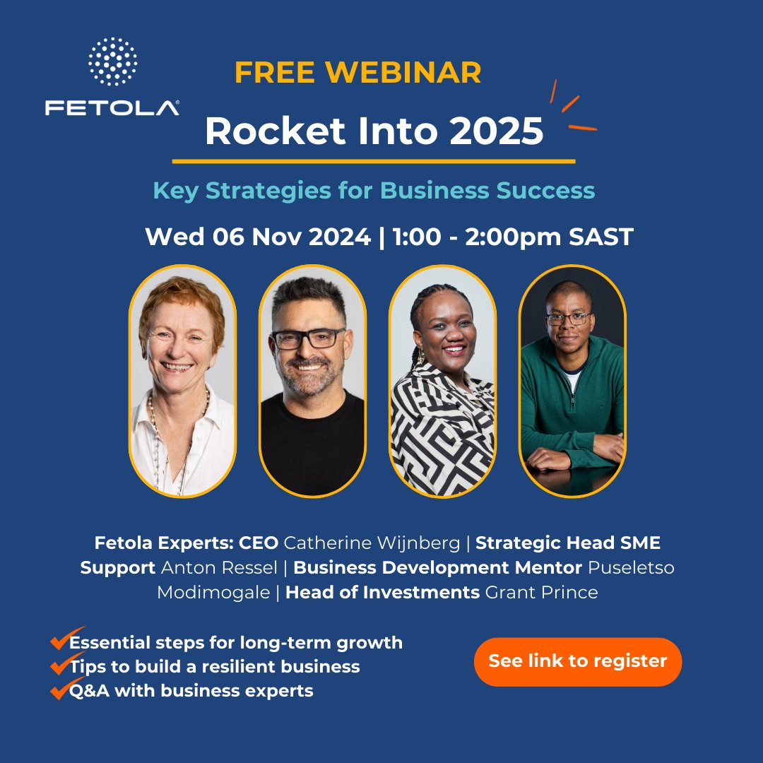 🚀 Join Fetola’s top business leaders for a power packed hour that will address your biggest challenges &amp; share essential tips for success in 2025  ✅ Plus Q&amp;A with the experts.

Save your spot: zurl.co/b8Fa 

#BusinessTips #BuildingBusinessesThatLast #Fetola