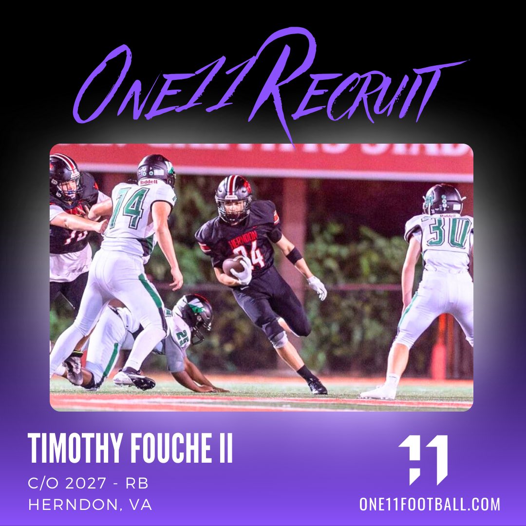 Check out one of our best upcoming 2027 recruits!

<a href="/timfouche2/">Timothy Fouche II</a> from Herndon, VA.  

This talented RB is a stellar ball carrier with a bright future ahead over the next 2 seasons! Check him out!