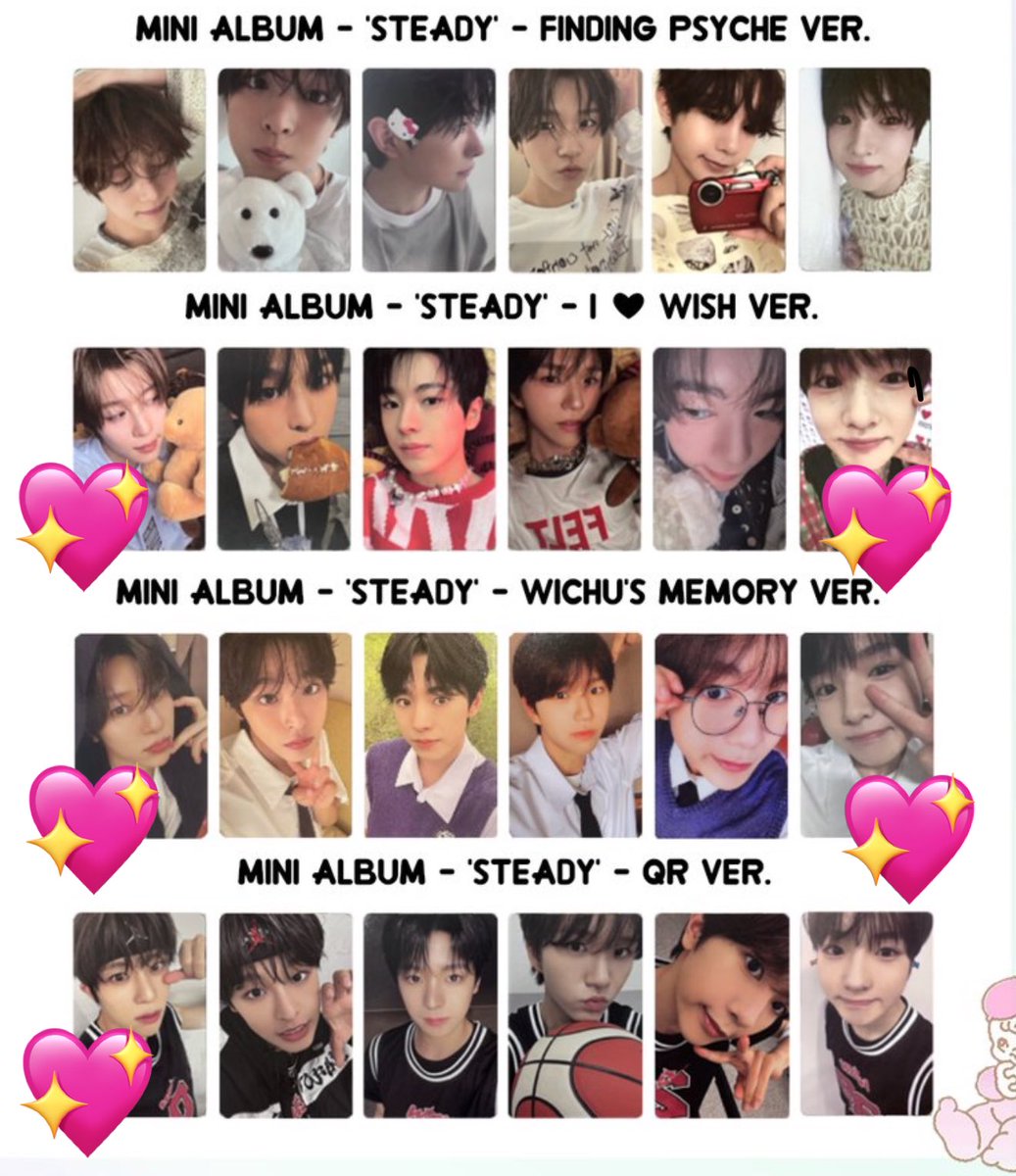 GMinoringo's tweet photo. nct wish steady トレカ交換

譲➡️1枚目トレカ

求➡️画像💖のシオン サクヤ

異種交換⭕️（QR ver.は同種交換）
郵送📮での交換希望

お気軽にお声がけください🙇‍♀️
 #nctwishトレカ交換
#nctトレカ交換 https://t.co/B4p3PflUoF