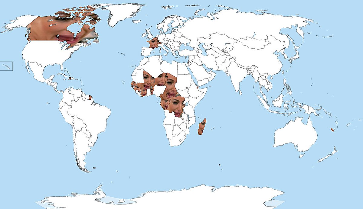 Ever wondered what happens when you replace every French speaking country with a picture of Kim Kardashian crying?