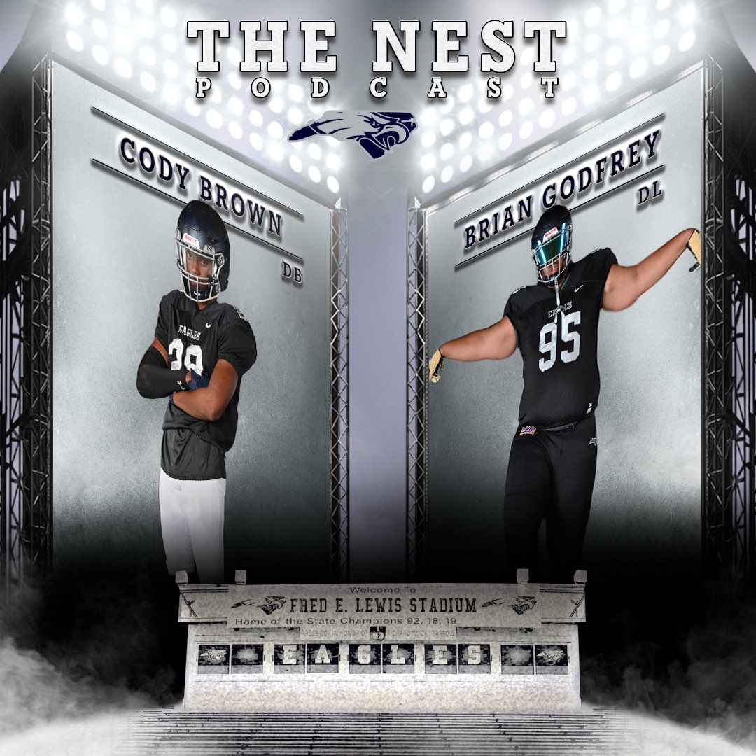 East Forsyth Football (@efhs_football) on Twitter photo It’s Tuesday, so that means The Nest Podcast with Hot Rod & <a href="/CoachWillert/">Todd Willert</a> is tonight at 7:30.
Tonight's guests:
Sr DB <a href="/CB28creator/">Cody Brown</a>
Sr DL <a href="/BrianGodfrey95/">Brian Godfrey</a>
Listen on <a href="/TobaccoRadio/">Tobacco Road Sports Radio</a>, or be there at J. Pepper’s Southern Grille (jpeppers.com). It’s Tuesday, so that means The Nest Podcast with Hot Rod & <a href="/CoachWillert/">Todd Willert</a> is tonight at 7:30.
Tonight's guests:
Sr DB <a href="/CB28creator/">Cody Brown</a>
Sr DL <a href="/BrianGodfrey95/">Brian Godfrey</a>
Listen on <a href="/TobaccoRadio/">Tobacco Road Sports Radio</a>, or be there at J. Pepper’s Southern Grille (jpeppers.com).