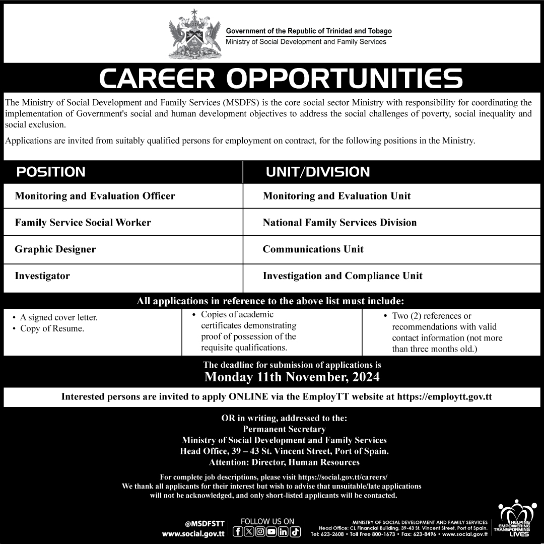 Ministry of Social Development and Family Services tweet media