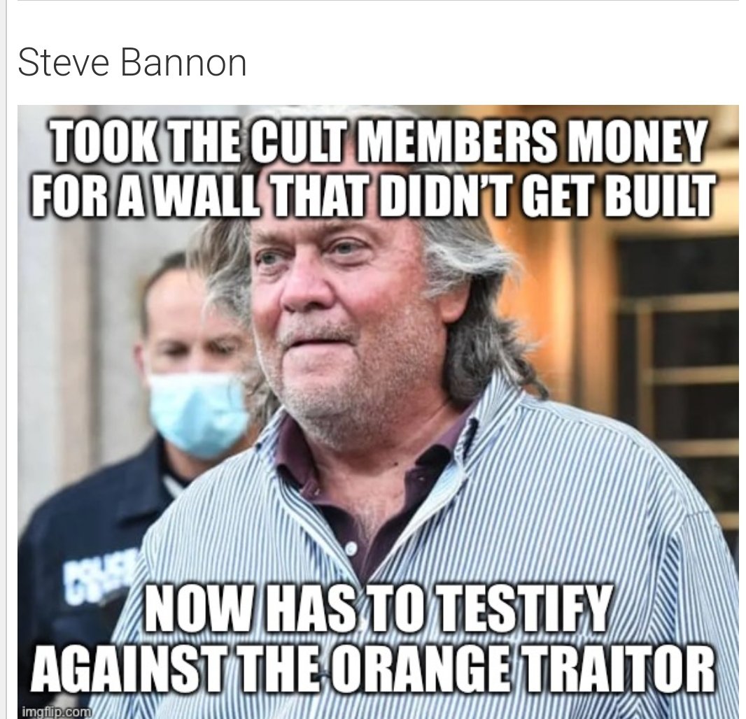 ‼️Although MAGA Steve Bannon has been released from jail, his "fraudulent Border Wall fundraising" case is set to start December 9th‼️🍿🍿🍿🍿