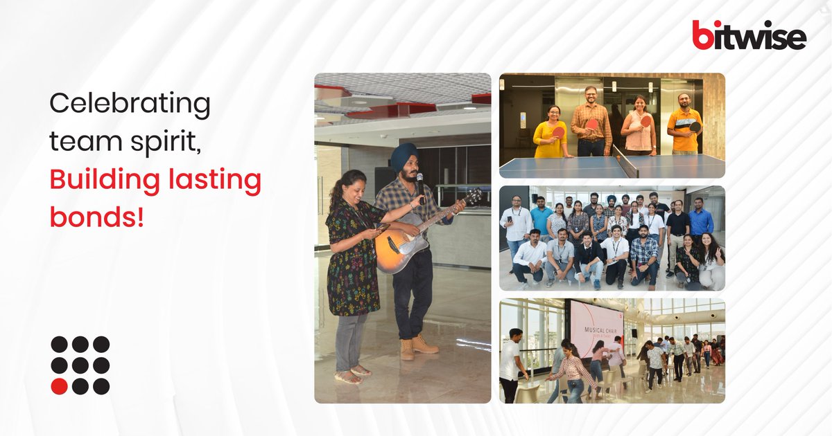 Bitwise_Updates's tweet image. At #bitwise , we’re building connections beyond solutions. From table tennis to karaoke, Bitwisers unwind together, creating memories that fuel creativity and innovation.
Discover more about our thriving culture and #LifeAtBitwise: shorturl.at/U0UXK