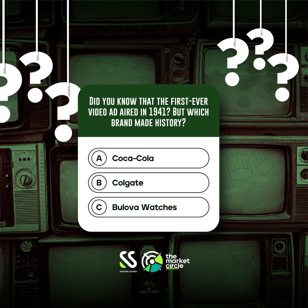 ShadowScribesNG's tweet photo. Drop your answer in the comments. We'd love to hear from you!

#ShadowScribes #DIYMarketing #MediaMarketing #TheMarketCircle https://t.co/K4YDY8F6to