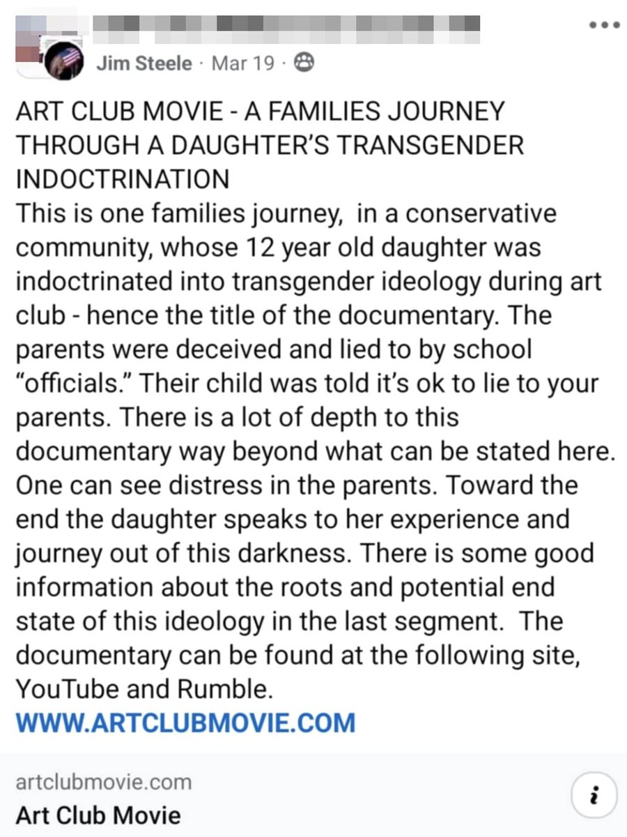 rrisdtruth's tweet photo. If #JimSteele is #ProPubEd, why did he share this #AntiPubEd #AntiTrans propaganda, in which the "mom" says that people should take their kids out of public school? https://t.co/M54rrgUsrj