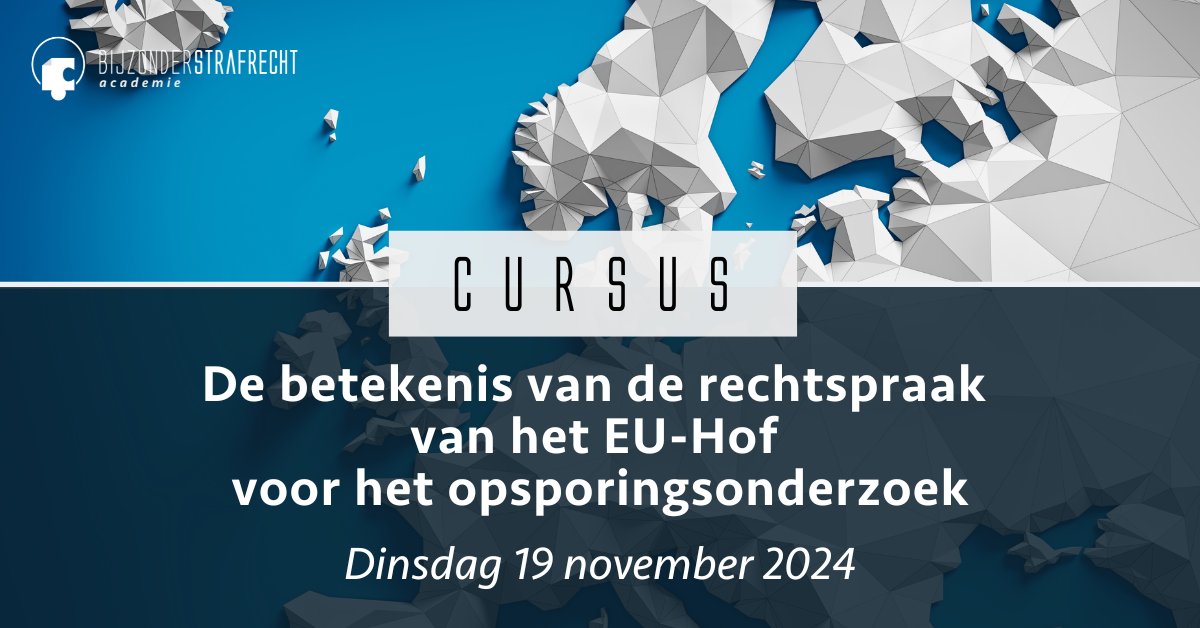 Leer hoe de rechtspraak van het EU-Hof, zoals het Prokuratuur-arrest, opsporingsonderzoeken beïnvloedt. Verken de rol van het EU-Handvest, het toetsingskader van het EU-Hof en toekomstige ontwikkelingen in opsporingsbevoegdheden.
Meer informatie: bijzonderstrafrechtacademie.nl/betekenis-rech…
