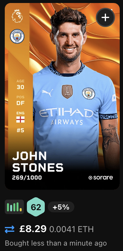 #sorare giveaway

In-season John Stones Limited!

Winner announced Friday 1st November, 12pm UTC

To enter:

like + retweet the below #Footium tweet