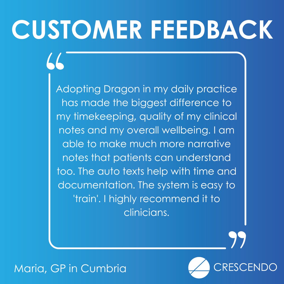 See how Crescendo Systems helped Dr Maria Martin to streamline her workload in General Practice!

Read the latest case study here: crescendosystems.co.uk/case-studies/d…

 #casestudy #customersuccess