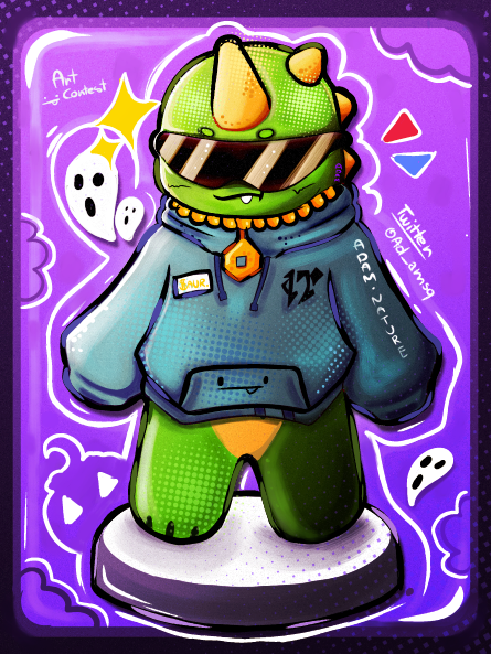Ad_amsq's tweet photo. @qtdonosaur #donosaurartcontest I've made 2 versions!! https://t.co/12ujd5RsNR