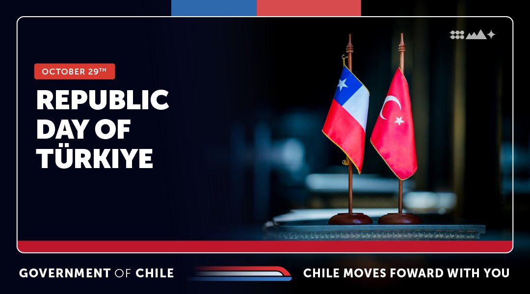 We greet Türkiye on its national day, which commemorates 101 years since its proclamation as a republic.
Both our countries share a positive bilateral relationship, on the basis of equality and the benefit of our respective nations. 🇨🇱🤝🇹🇷