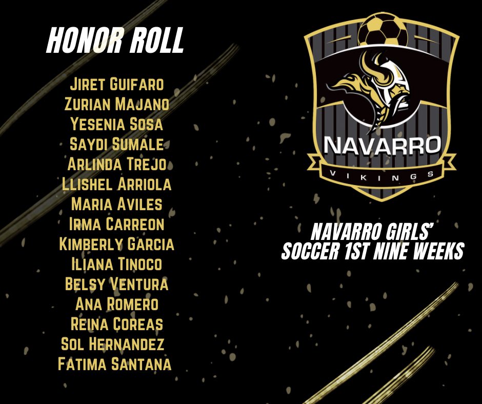 NHS_GSoccer's tweet photo. Congrats to our Viking girls’ soccer players on making the Honor Roll for the first nine weeks! Proud of your hard work on and off the field! ⚽📚 #TheVikingWay https://t.co/wrb1BAe0RC
