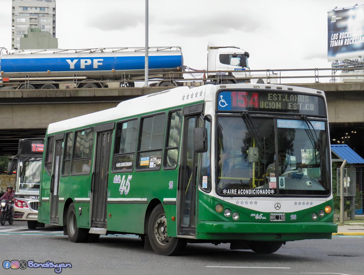 BondisYan's tweet photo. Línea ❶❺❹ / Interno 93 / Metalpar IGUAZÚ II / Mercedes-Benz OH 1618L-SB.
.
Ex #linea45 y Ex #linea180 de 0km.
.
.
.
#linea154 #mercedesbenz #mercedesbenzbus #oh1618 #metalpariguazu #metalpar #constitucion #plazaconstitución #mo45sa https://t.co/kTXhv6isjf